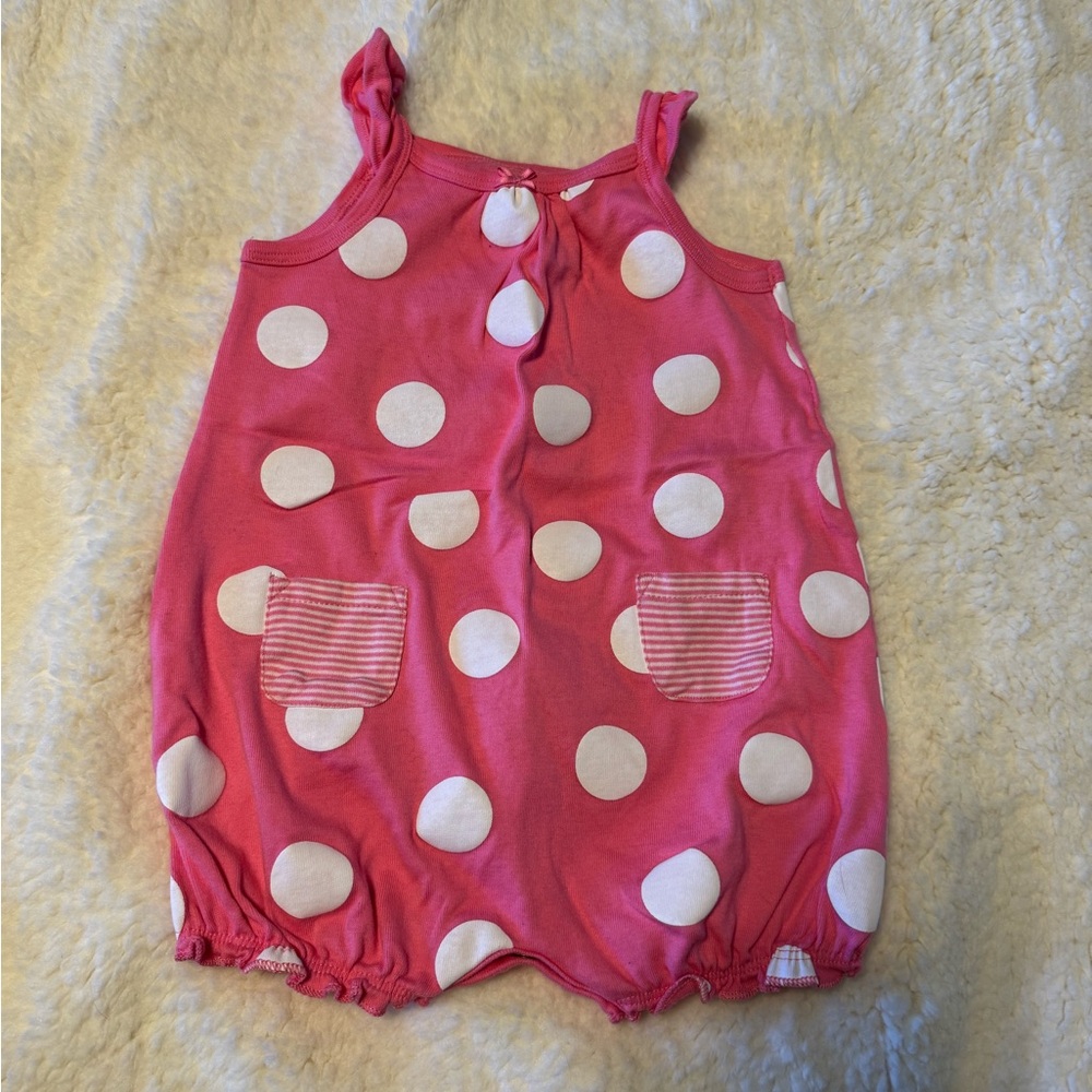 Carter’s polka dot crab bottom romper 18 months